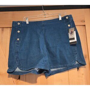 New! Sophia Vergara Julieta Hi-Rise Pull-on Sailor Shorts Size 16 NWT
